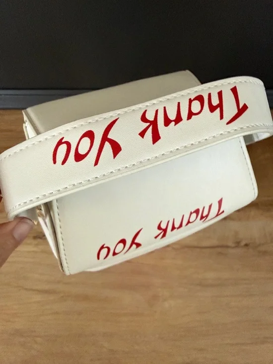 Chinese Takeout Container White Shoulder /Crossbody Bag - Picture 2 of 5